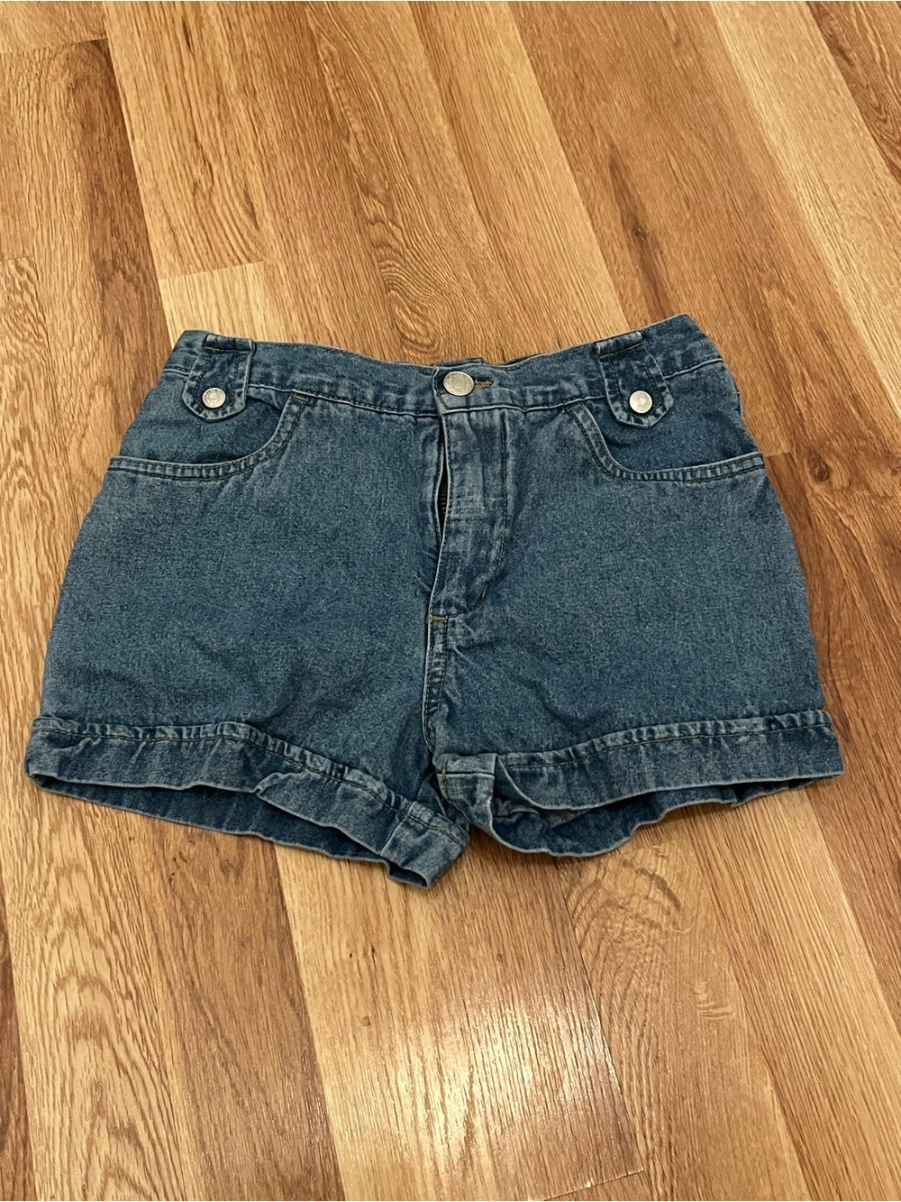 Cherokee Dark Blue Cuffed Denim Shorts